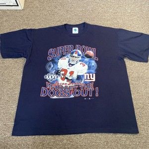 JASON SEHORN NY GIANTS VINTAGE SUPER BOWL XXXV Long Sleeve T-SHIRT Adult XXL